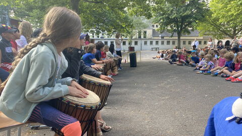 Schülerinnen und Schüler der Schiller-Schule Wiesbaden
