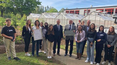 Staatssekretär Dr. Manuel Lösel zu Besuch an der Theo-Koch-Schule Grünberg